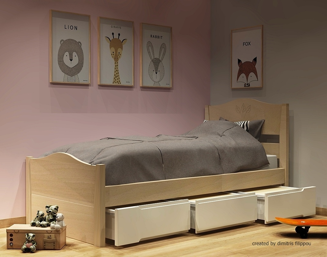 Κρεβάτι με συρτάρια σειράς Filia