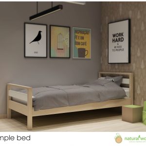 Κρεβάτι Simple Βασική έκδοση – χαμηλό μπροστινό – διπλό κεφαλάρι.