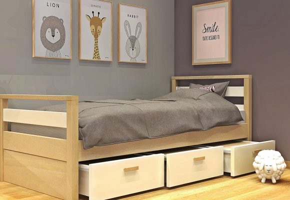 Κρεβάτι με συρτάρια σειράς Simple.